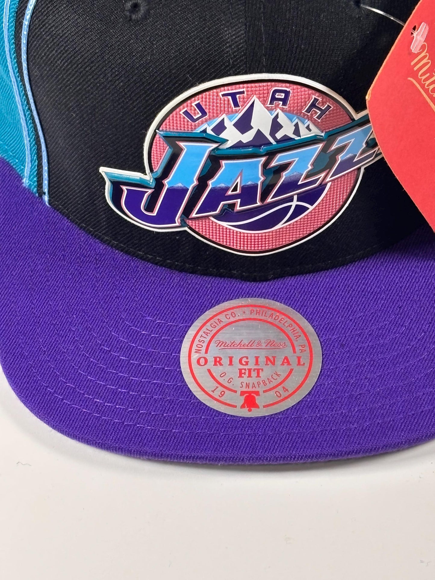 Mitchell & Ness Utah Jazz Double Soutache Stretch Fitted Hardwood Classics New