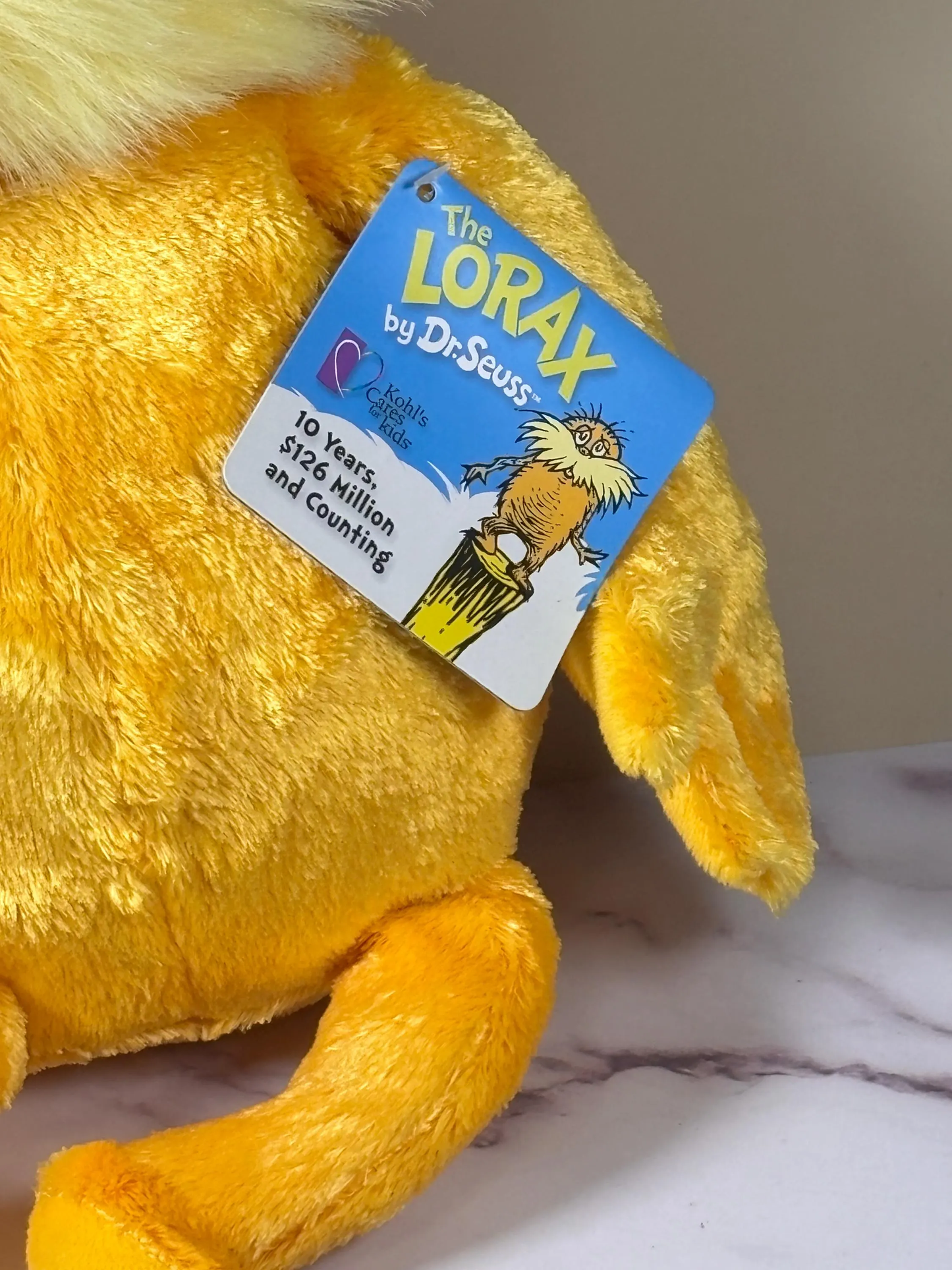 Kohls Cares Dr Seuss The Lorax Book Collector Plush 16” Stuffed Animal 2005 New