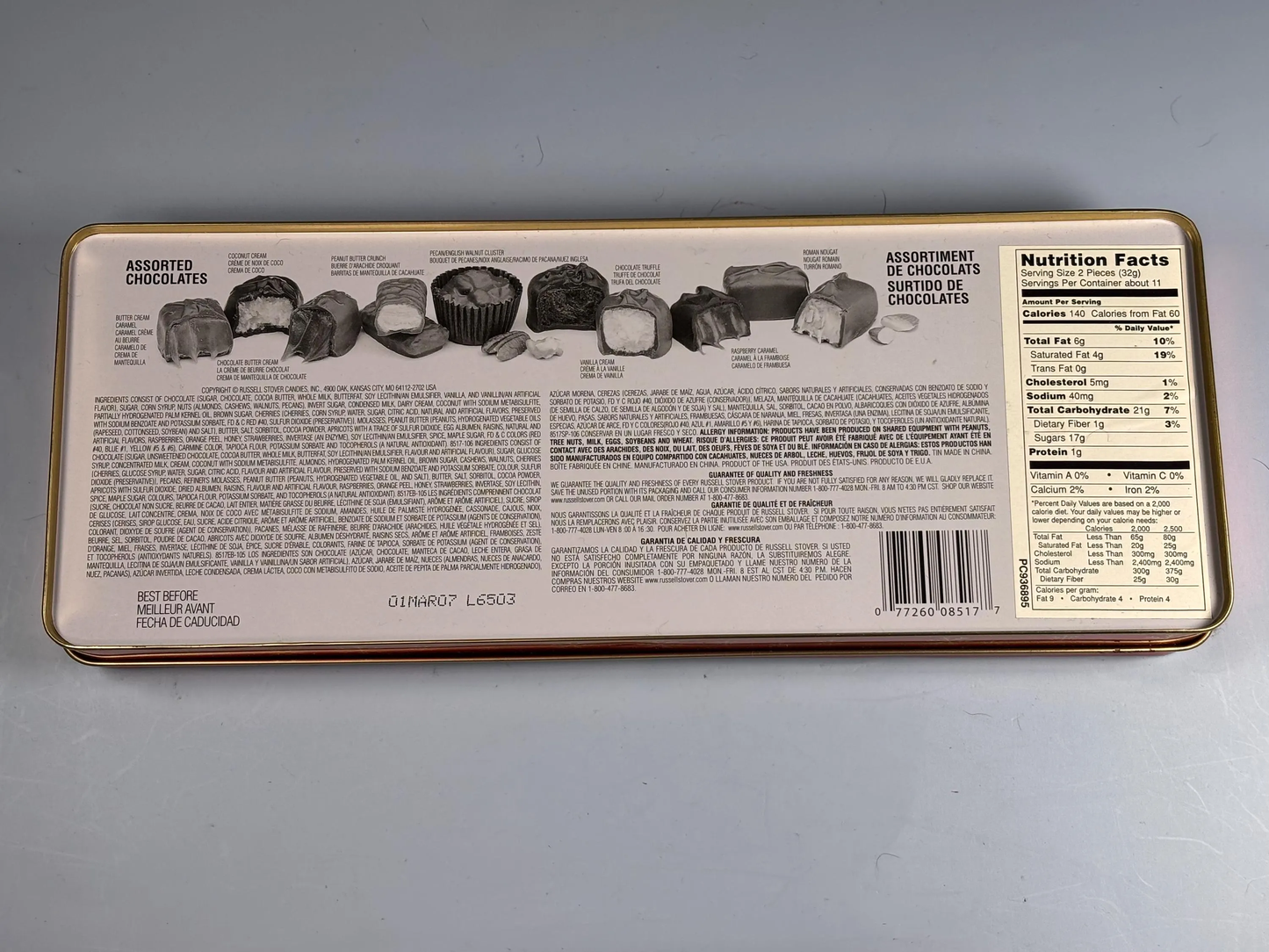 Elvis Presley Russell Stover Christmas Candy Tin Collectible Box 1997 Vintage 12x5”