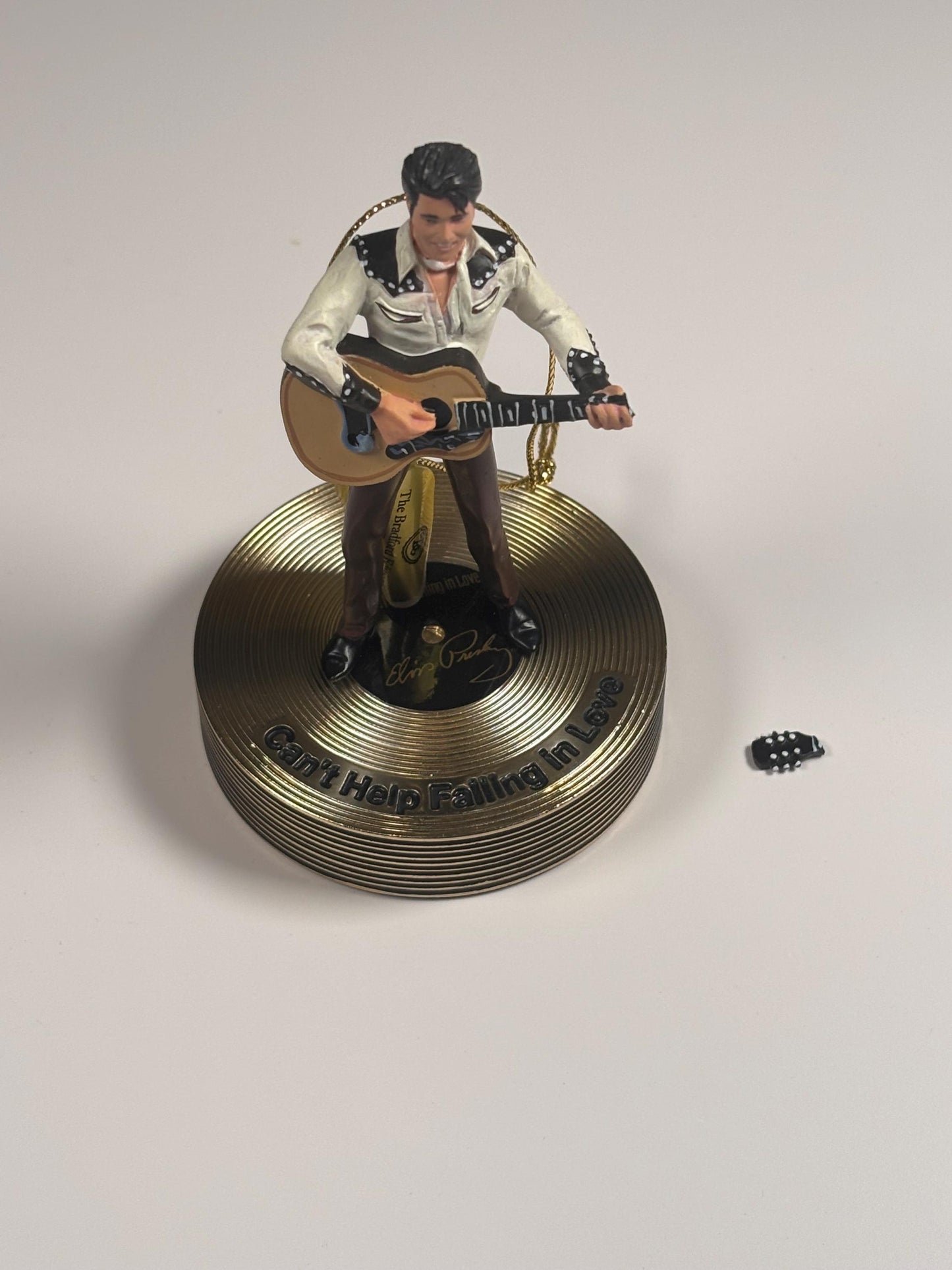 Bradford Editions Elvis Solid Gold Christmas Ornament Collection Can’t Help Falling in Love