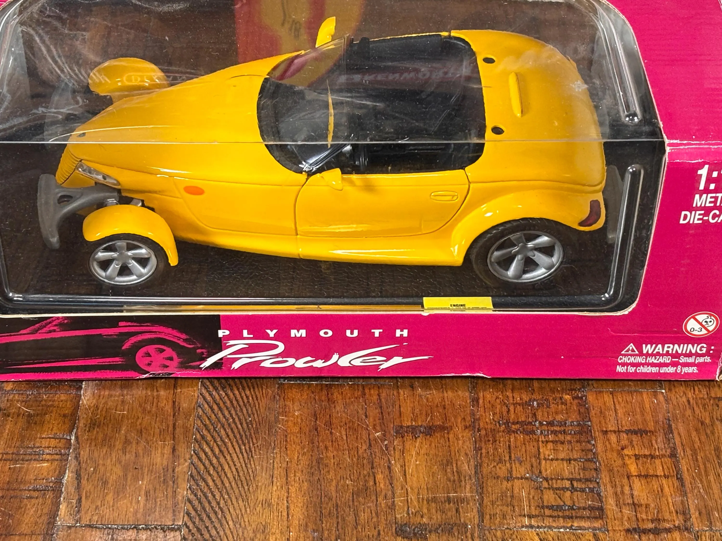 Anson Yellow Plymouth Prowler Die Cast 1:18 Scale Vehicle #30331 Hot Rod Car New