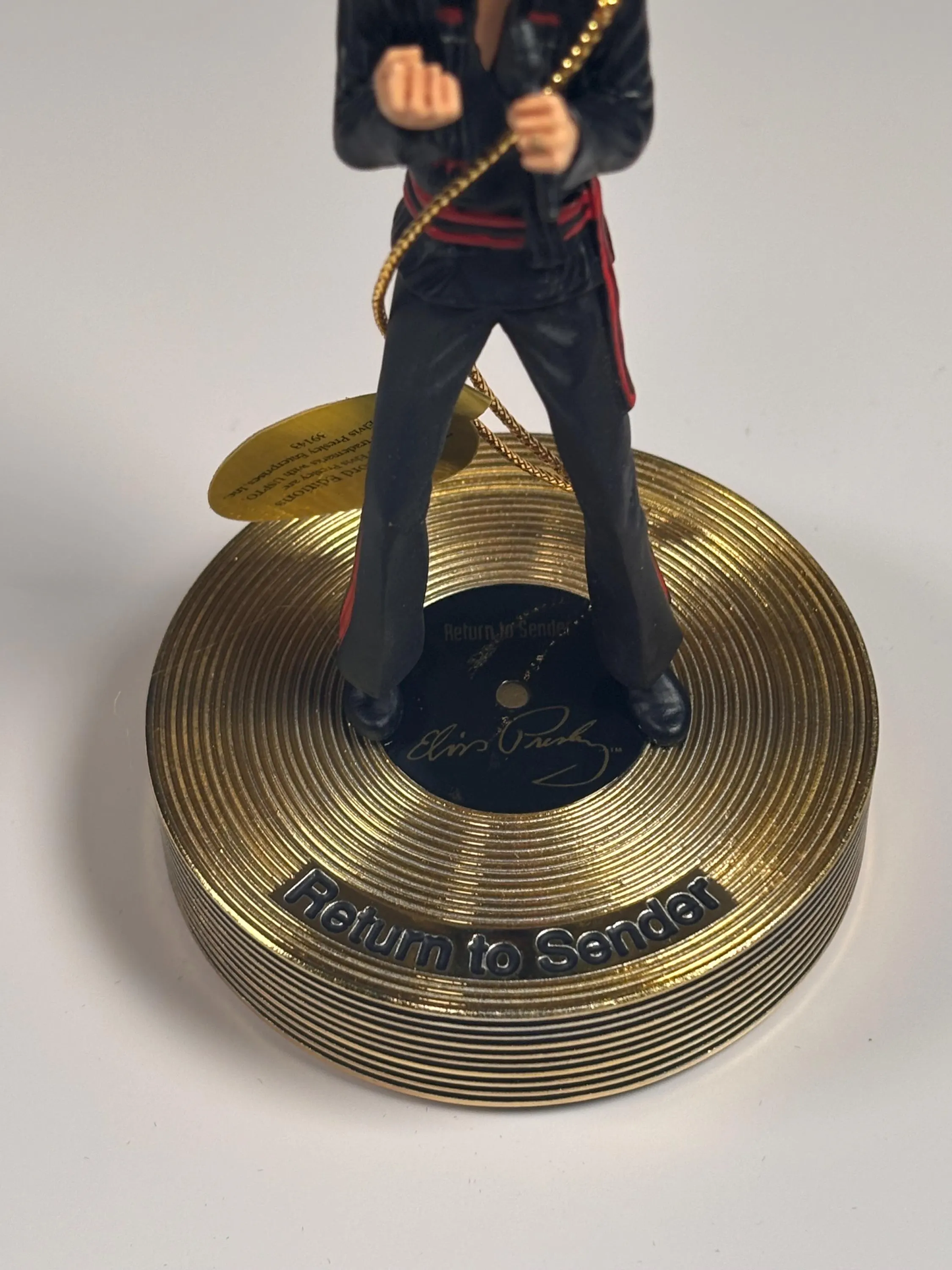 Bradford Editions Elvis Solid Gold Christmas Ornament Collection Return to Sender