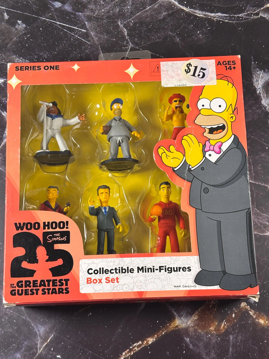 Simpsons 25th Anniversary 2.5" Box Set Greatest Guest Stars 6-Pack Mini Action Figure New