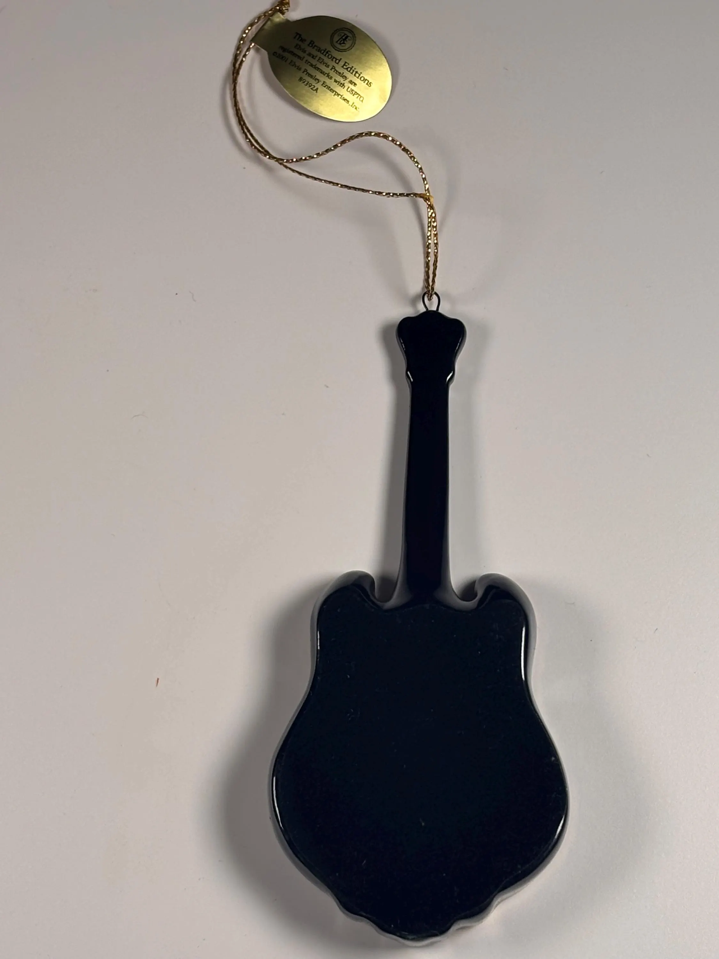 Bradford Exchange Elvis Presley Porcelain Guitar Ornament 2001 Las Vegas Rules
