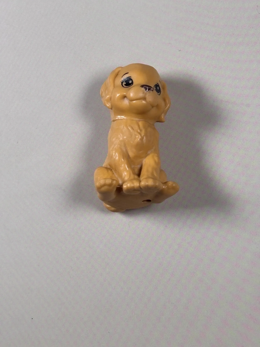 Vintage Mattel Barbie Golden Tan Retriever Puppy 1.5" Toy Figure