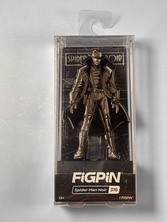 FiGPiN Marvel Into Spider-Verse Spider-Man Noir Collectible Enamel Pin 316 New