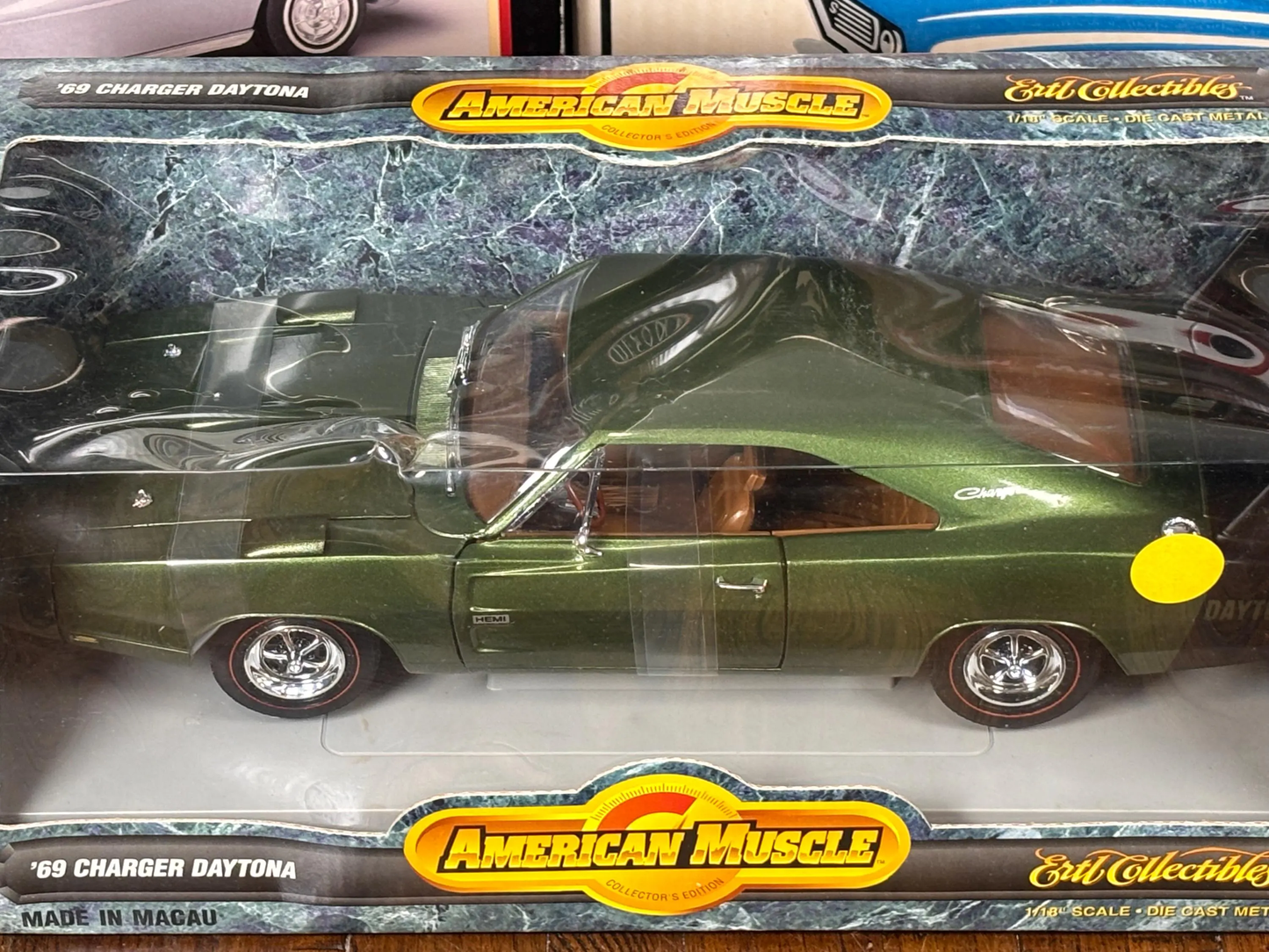 ERTL American Muscle 1969 Green Dodge Charger Daytona 1:18 Diecast Car New
