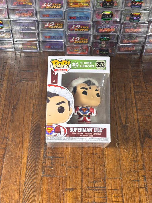 Funko Pop! Super Heros DC Universe Superman Holiday Sweater #353 New Vinyl Figure
