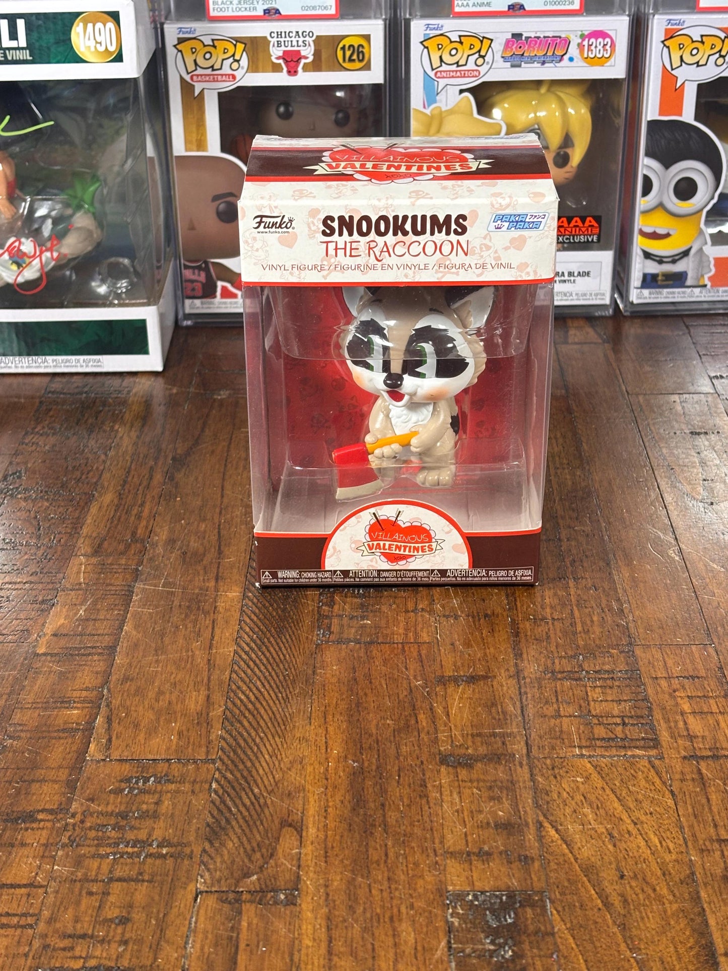 New Funko Pop Villainous Valentines Xoxo Snookums The Racoon Vynil Figure