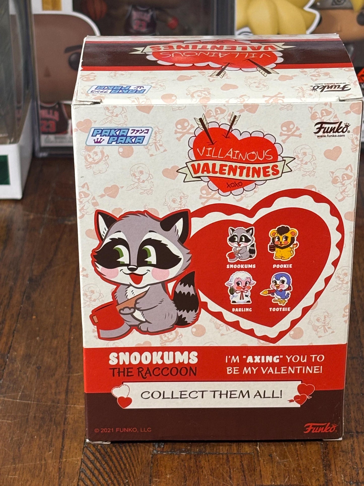 New Funko Pop Villainous Valentines Xoxo Snookums The Racoon Vynil Figure