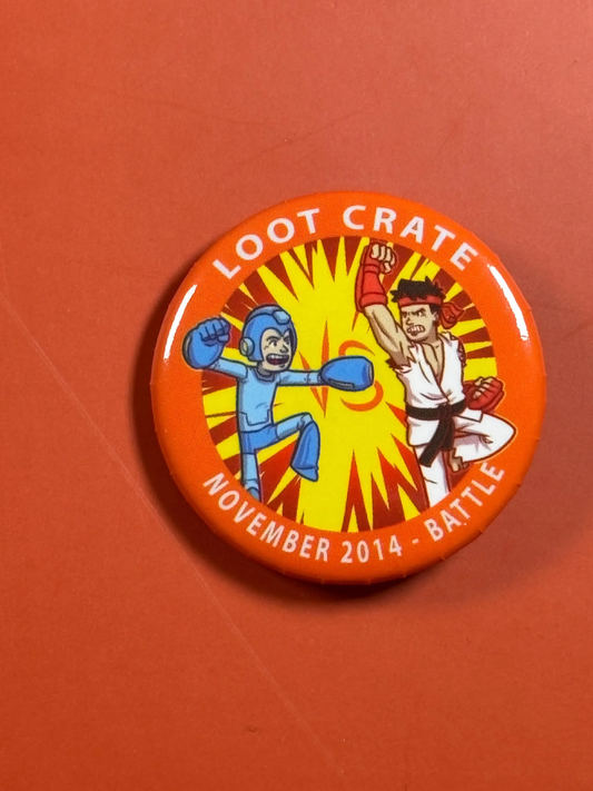 Loot Crate November 2014 Battle Ryu Mega Man Button Pin Badge Anime