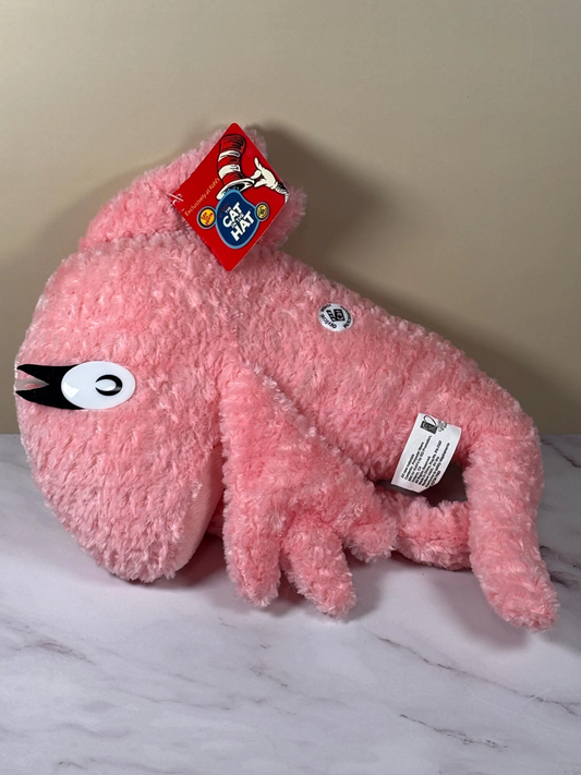 Kohls Cares Dr Seuss The Cat in The Hat Pink Fish Plush Stuffed Animal 15"