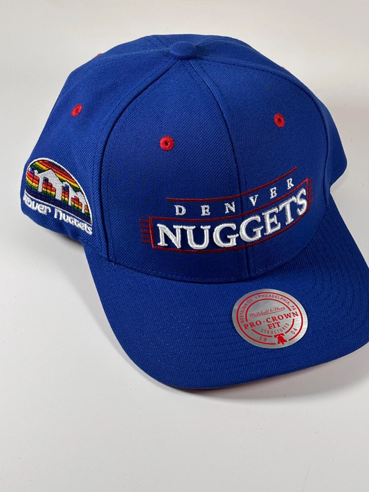 Mitchell & Ness Denver Nuggets Nba Pro Low Fit Snapback Hardwood Hat Cap New