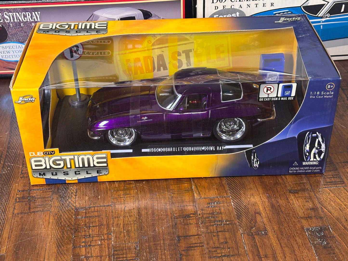 Jada Big Time Muscle 1963 Chevrolet Corvette Sting Ray Purple 1:18 Diecast New