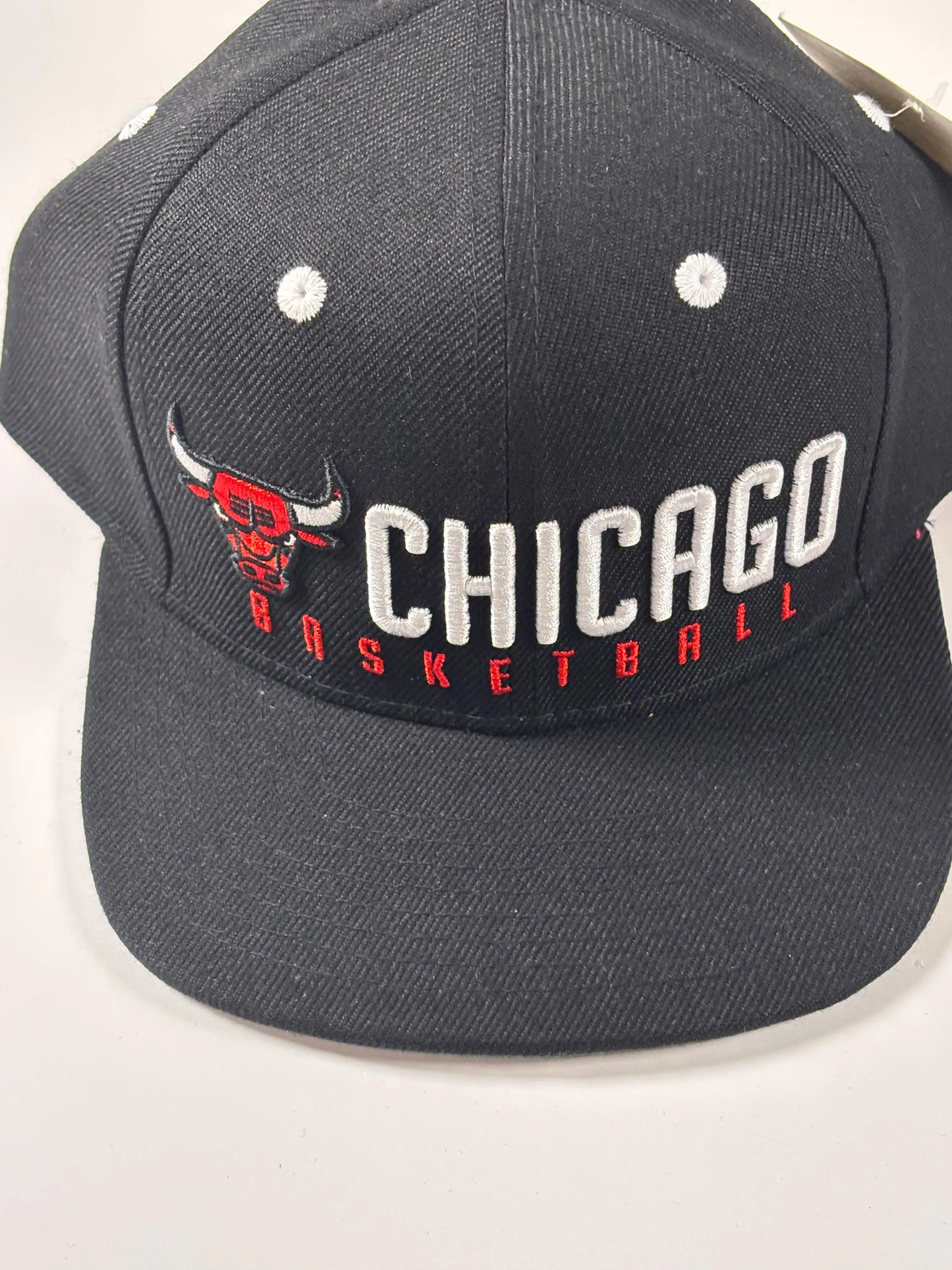 Mitchell & Ness Kids Youth Chicago Bulls Black Retro Stacked Snapback Hat New