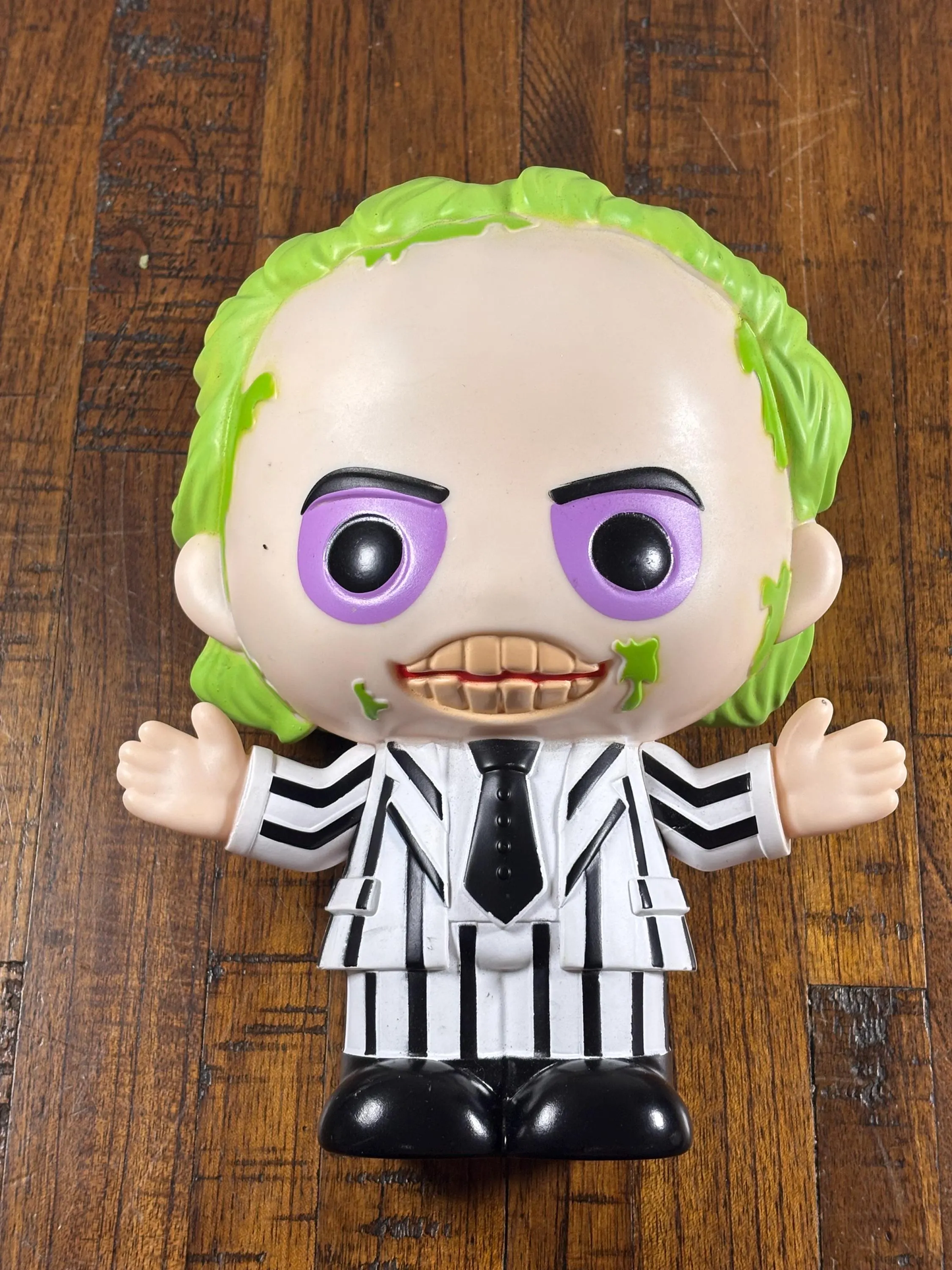 Monogram Cute 9" Beetle Juice Halloween Coin Bust Bank Figural Bank Beetlejuice New PVC