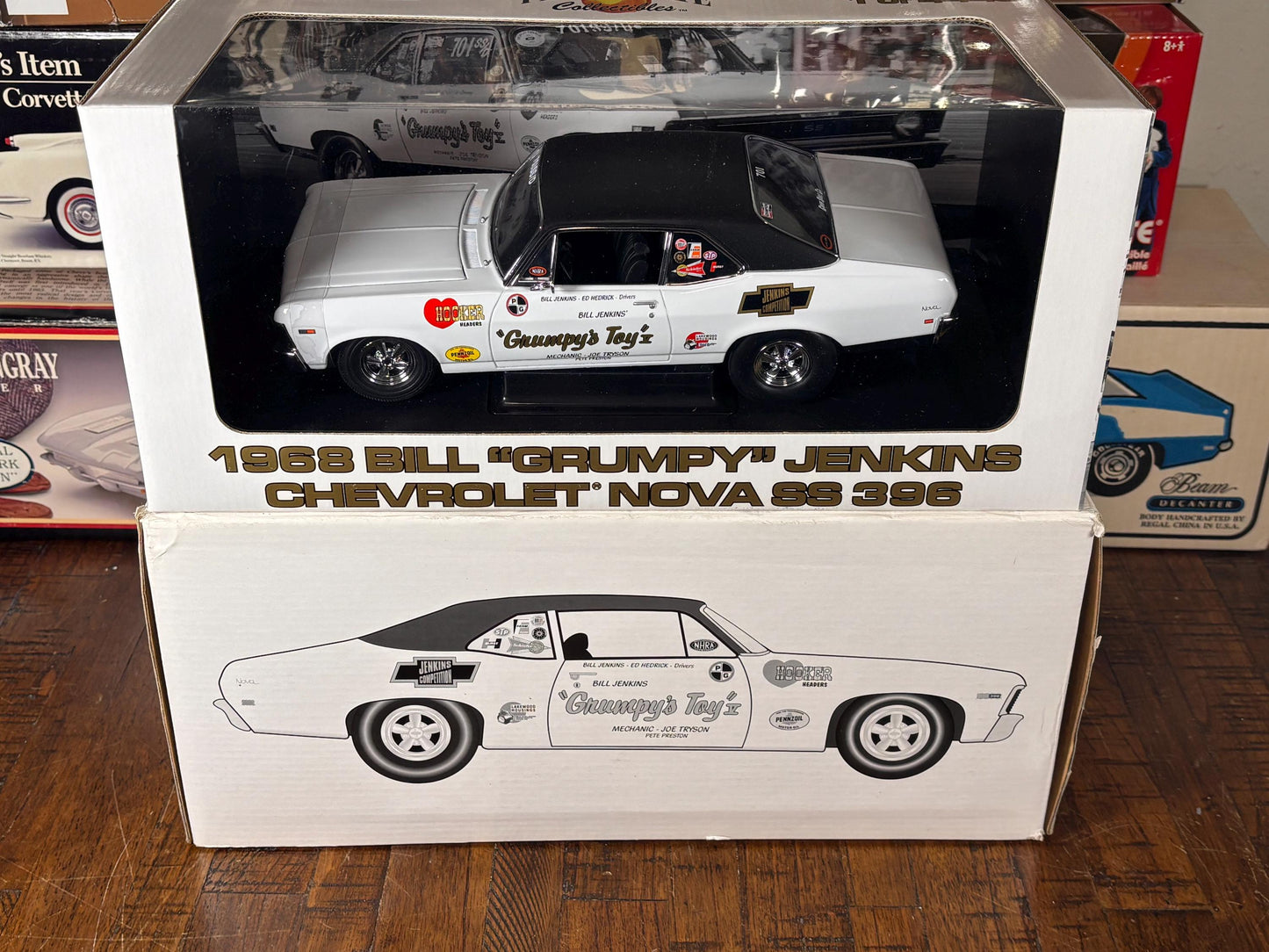 GMP Peachstate Collectibles 1:18 1968 Bill “Grumpy” Jenkins Chevrolet Nova SS 396 New