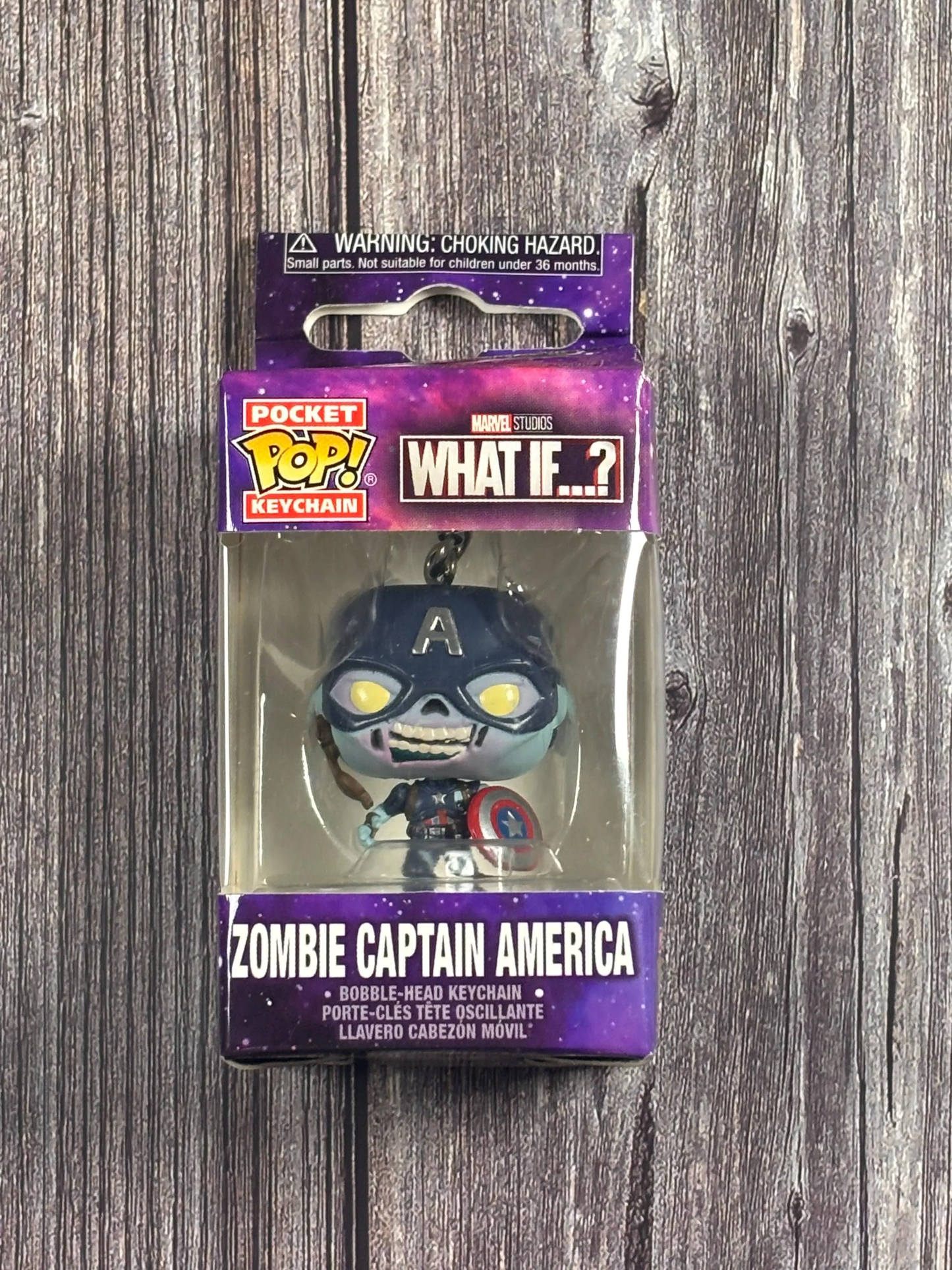 Zombie Captain America Pocket POP! Keychain Disney+ Marvel What if? Funko Vinyl Figure New