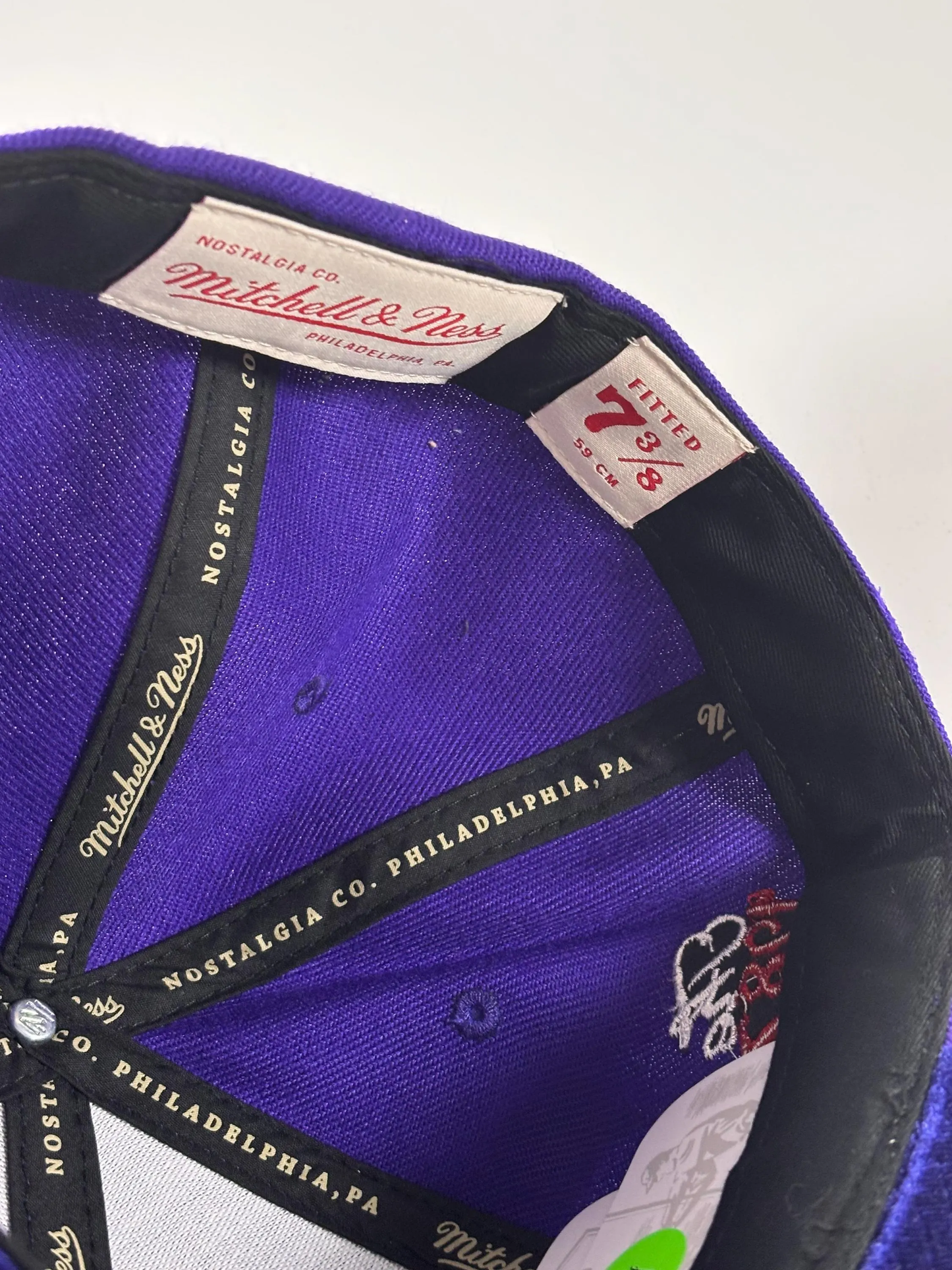 Mitchell & Ness LA Los Angeles Lakers Purple 1987 NBA Finals Fitted Hat 7 3/8 New