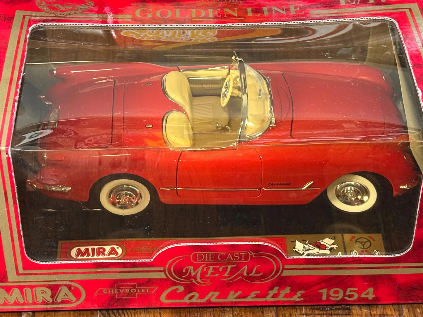 Mira Golden Line - 1954 Red Chevy Chevrolet Corvette Convertible Red New
