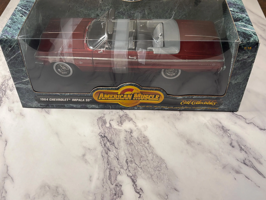 ERTL 1964 Chevrolet Chevy Impala SS American Muscle Red  1/18 Scale Diecast New
