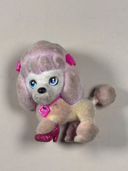 Mattel Glam Dog Pink Heel Shoe Puppy Pets Animals Barbie Dollhouse Gray Poodle