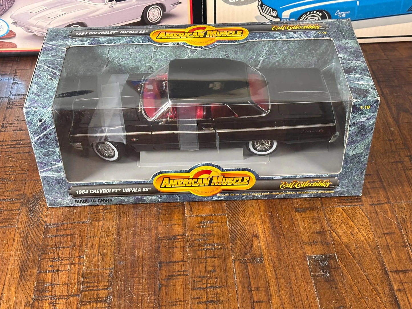 ERTL American Muscle 1:18 1964 Black Chevrolet Impala SS Die-Cast Model New