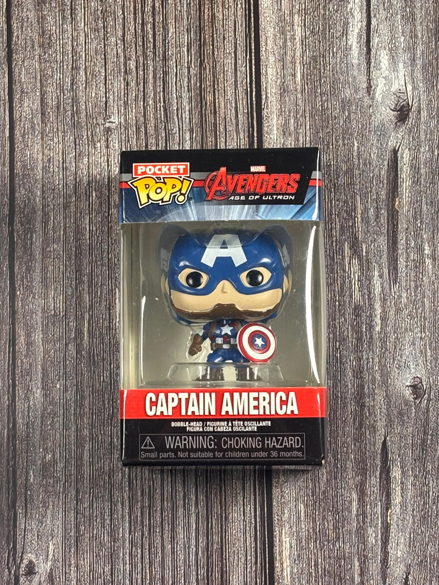 New Funko Pop Marvel Avengers Captain America Bobble head Keychain Vinyl Figure