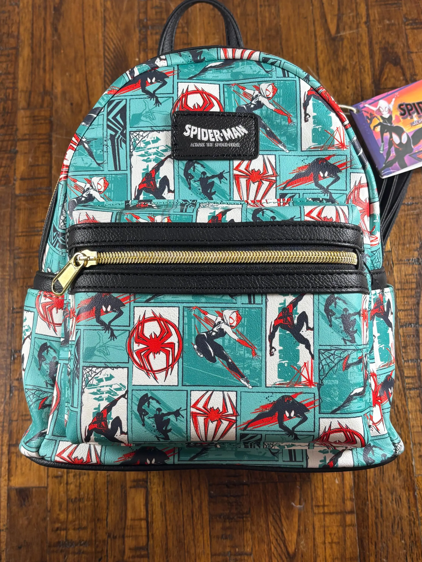 Disney Loungefly Marvel Spider-Man Across the Spider-Verse Comic Strip Mini-Backpack EE Entertainment Exclusive Limited Edition New NWT
