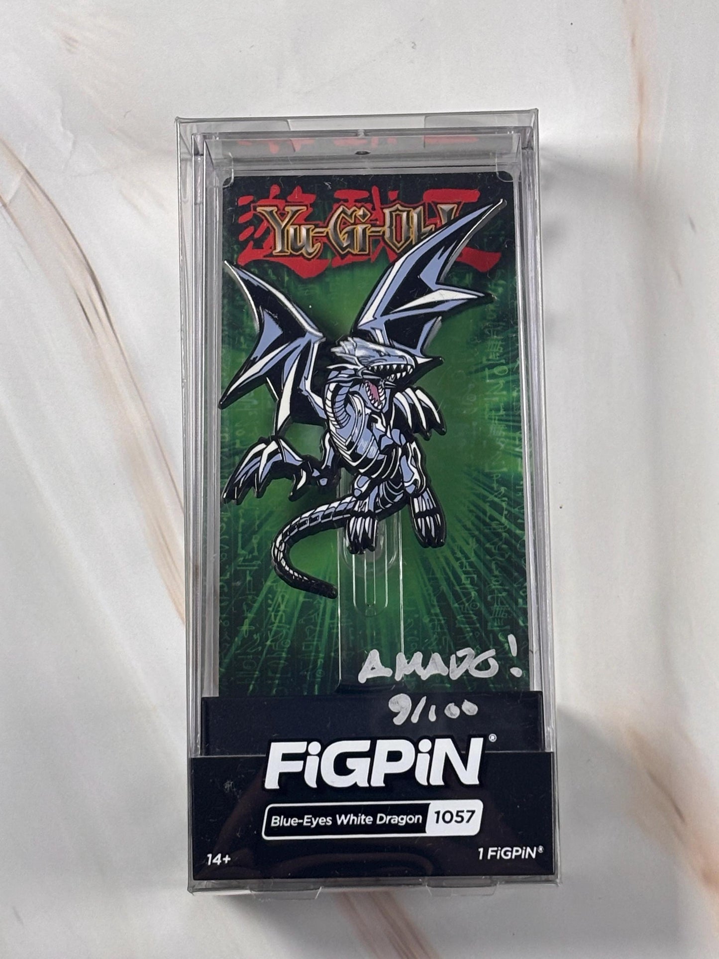 FiGPiN Yu-Gi-Oh Blue-Eyes White Dragon #1057  Autographed By Amado New Collectible Enamel Pin