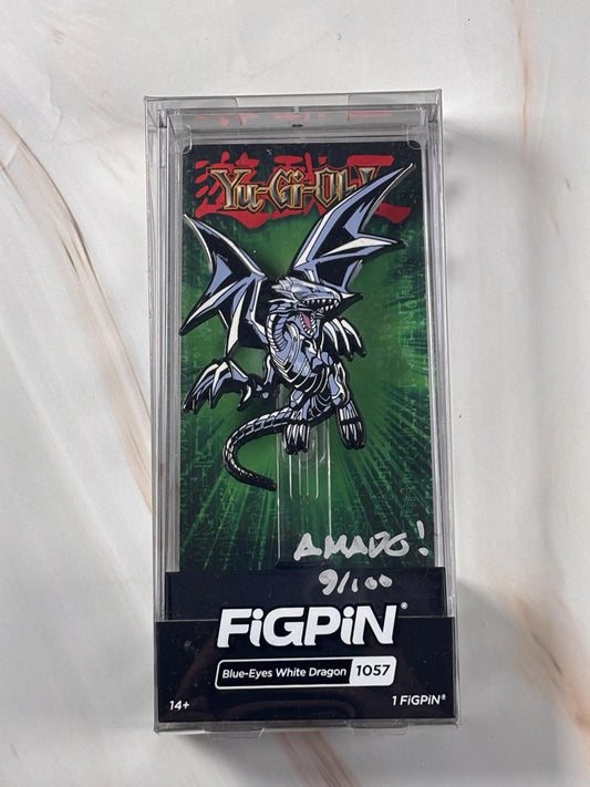 FiGPiN Yu-Gi-Oh Blue-Eyes White Dragon #1057  Autographed By Amado New Collectible Enamel Pin