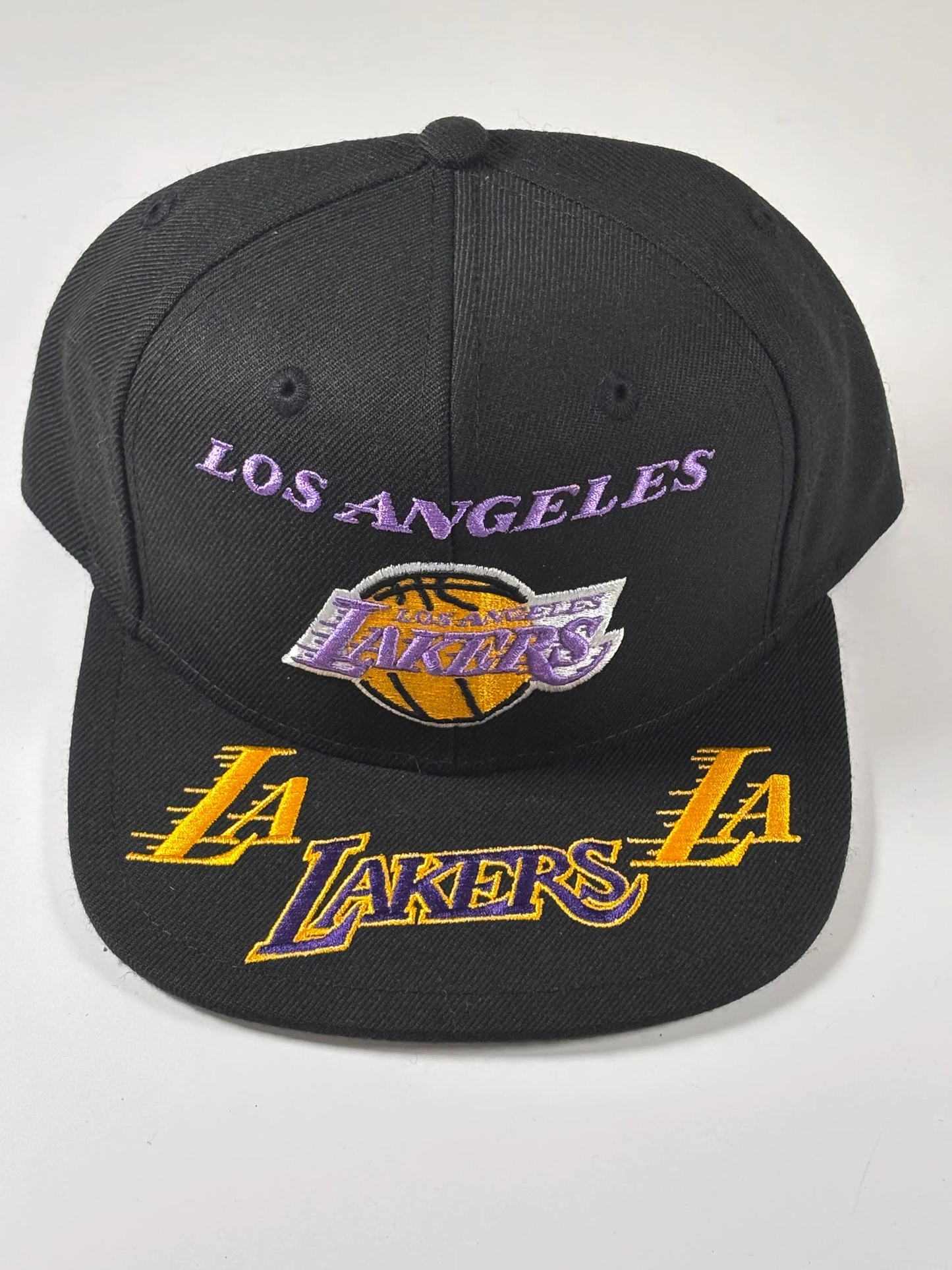 Mitchell & Ness Black LA Los Angeles Lakers Hardwood Classics Snapback Hat New