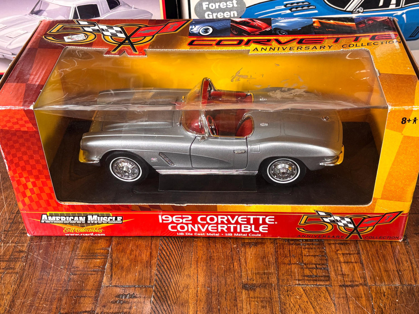 1962 Chevrolet Chevy Corvette Convertible 1/18 ERTL 50th Anniversary Silver New
