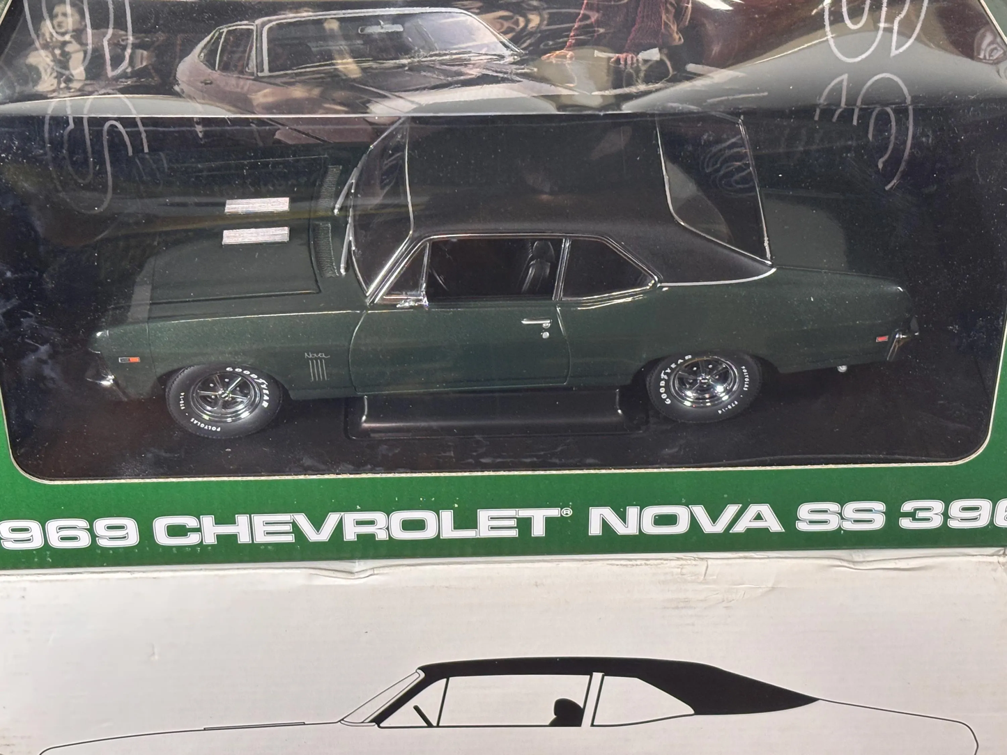 GMP Peach State Collectibles 1969 Green Chevy Chevrolet Nova SS 396  1/3,996 New