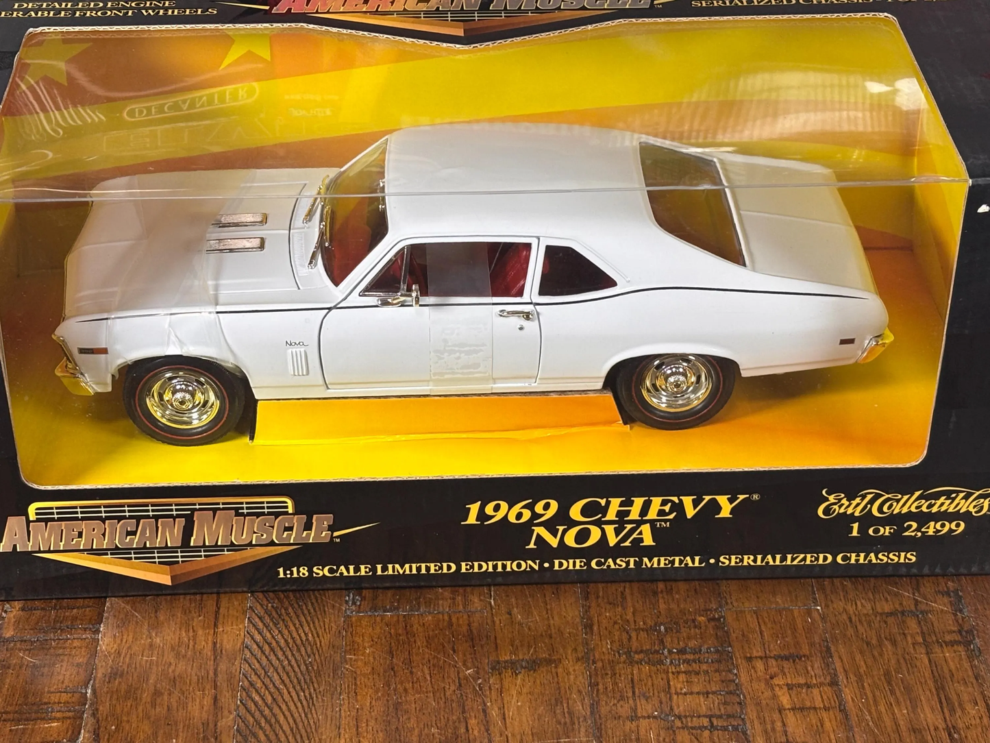 Ertl Collectibles American Muscle 1969 69 White Chevrolet Chevy Nova 1/2,499 New