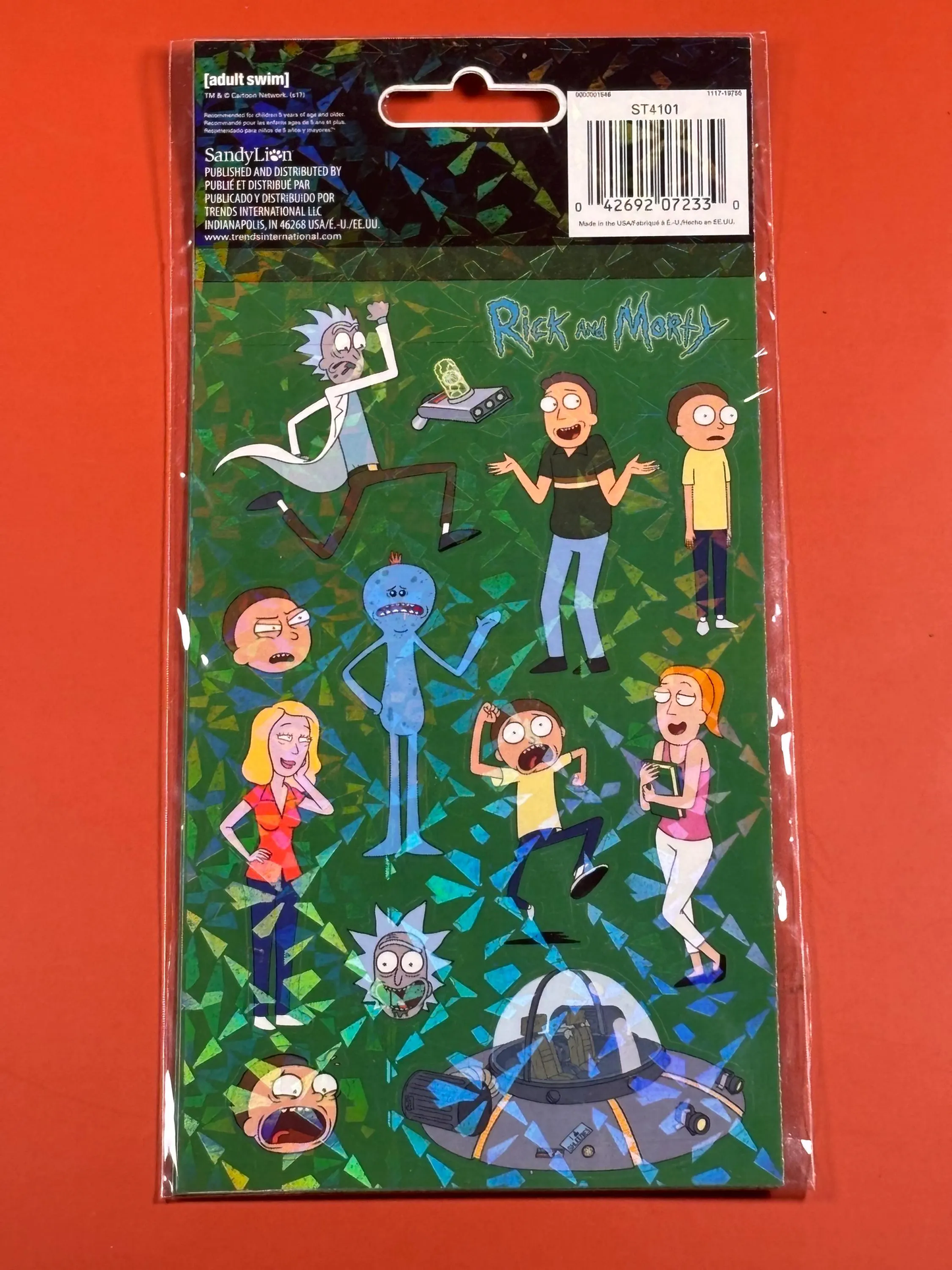 Rick and Morty Sticker Book x6 - 4 Sheet - Assorted Stickers -Cartoon Network