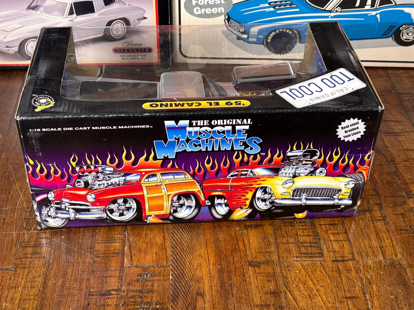 El Camino Chevy 1959 Diecast 1:18 Scale Muscle Machines Hot Rod Silver Model Car