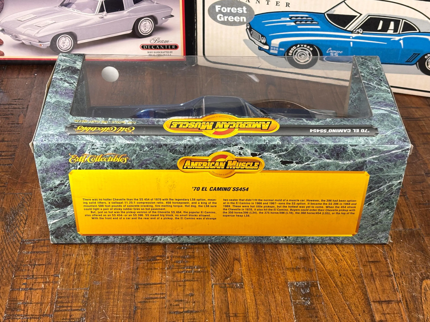 Ertl American Muscle 1970 Chevrolet El Camino SS454 Blue White Stripes Box New