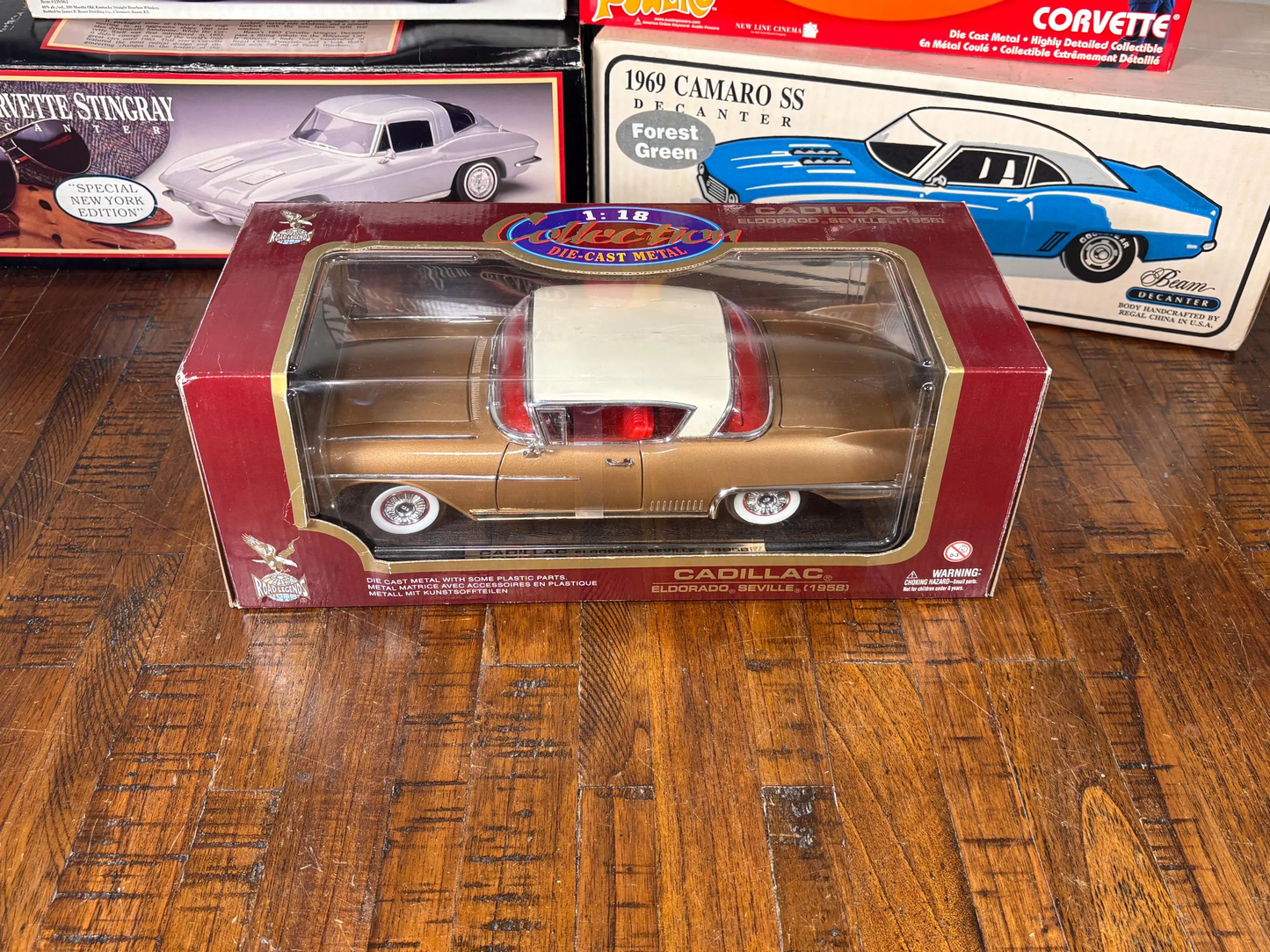 Road Legends 1958 Brown Cadillac Eldorado Seville Diecast Model Car 1:18 Scale