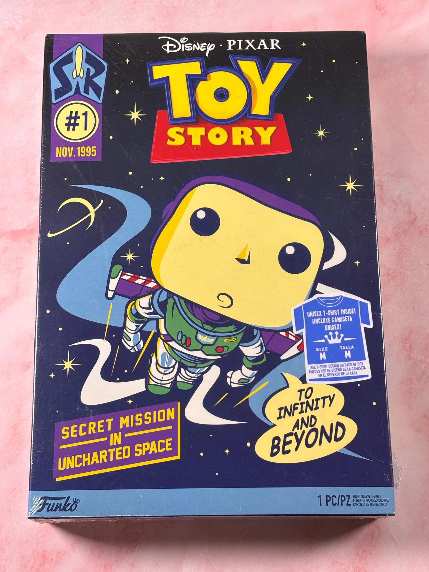 Pop Tees Toy Story Buzz Lightyear Disney Pixar Space Ranger T-Shirt Size M Medium