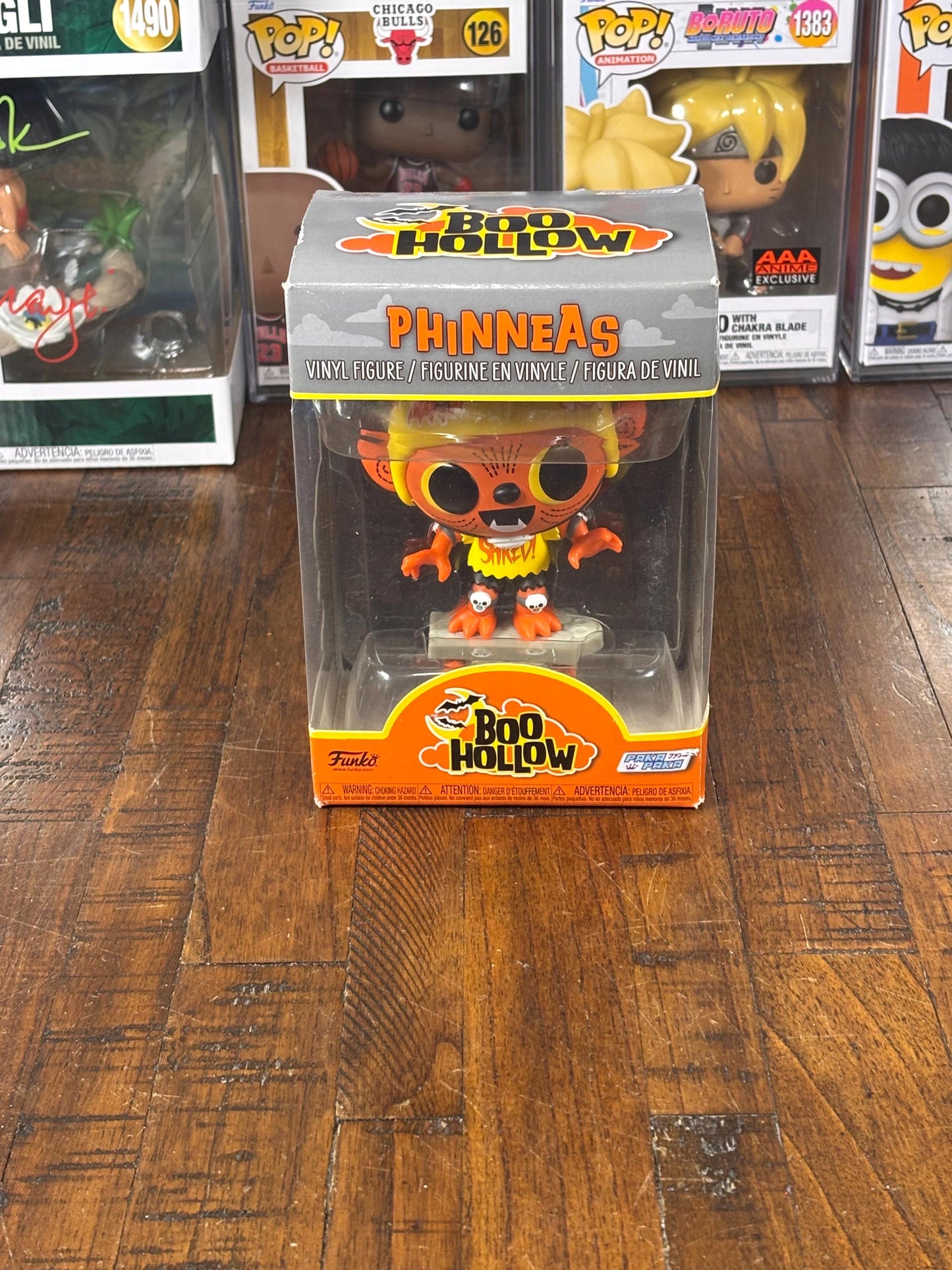 Funko Paka Paka Vinyl Figure: Boo Hollow - Phinneas Skateboard Halloween New