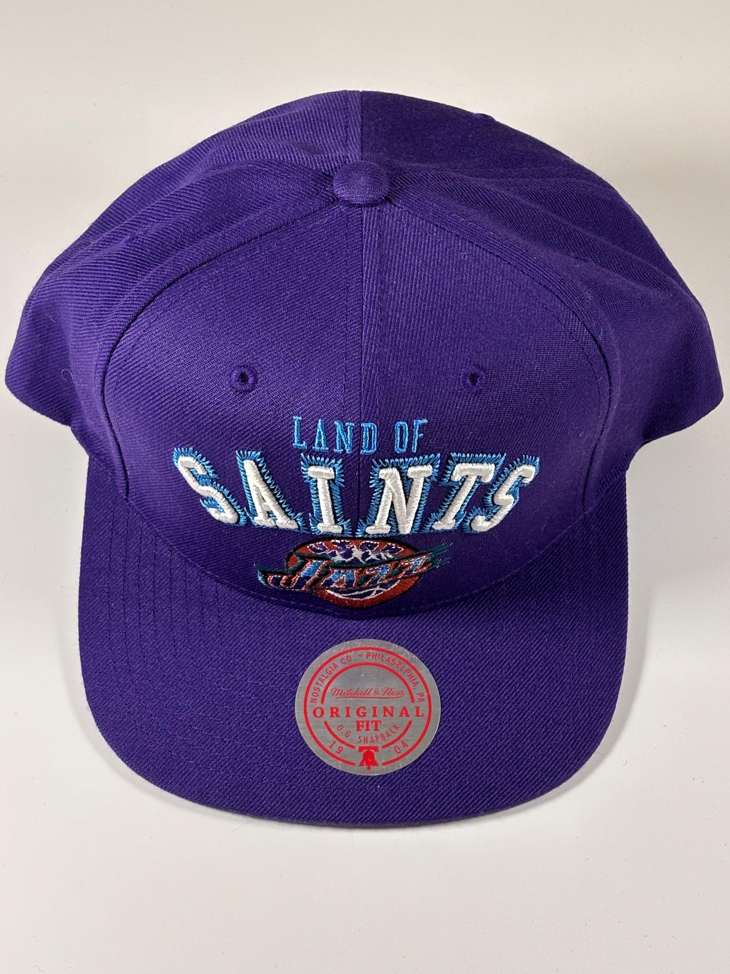 Mitchell & Ness Utah Jazz Land of the Saints ZZ Purple Snapback Hat Cap New
