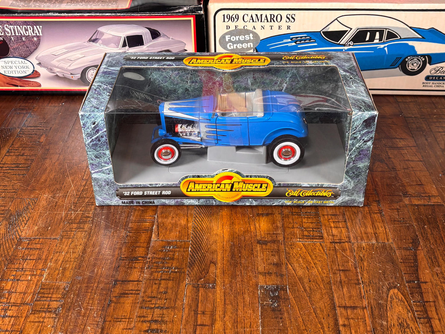 Ertl American Muscle 1/18 1932 Ford Street Rod Blue & Gray Diecast Model Car New