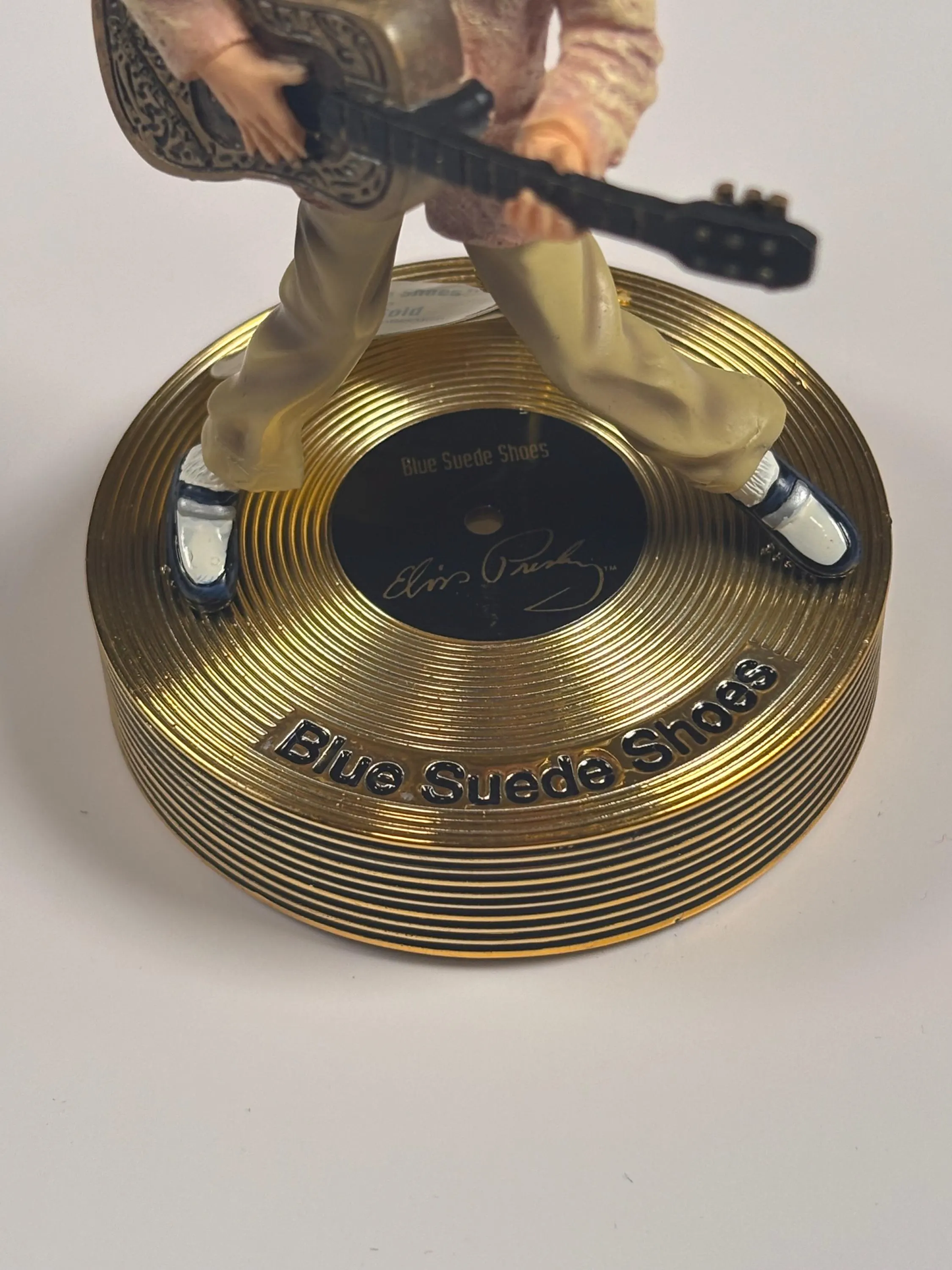Bradford Editions Elvis Solid Gold Christmas Ornament Collection Blue Suede Shoes