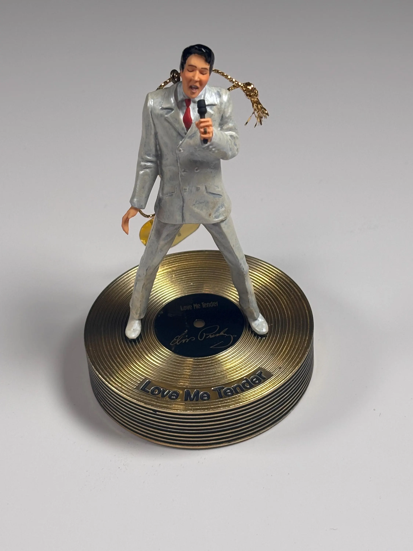 Bradford Editions Elvis Solid Gold Christmas Ornament Collection Love Me Tender