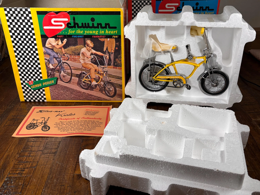 Xonex Schwinn ‘69 Sting -Ray Krate Lemon Peeler Bicycle 1:6 Scale Diecast Model