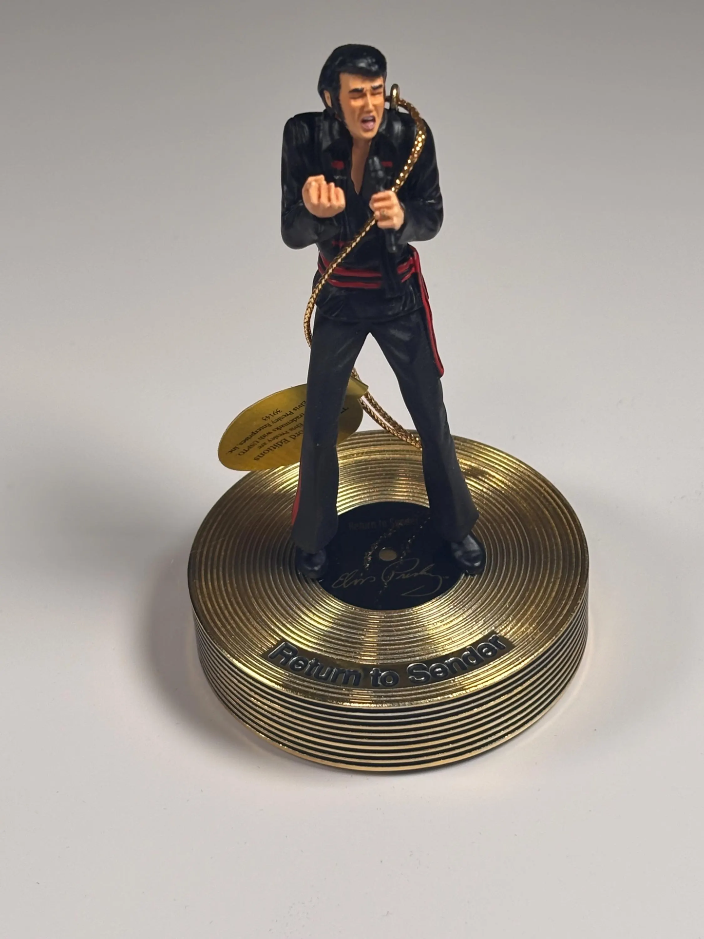 Bradford Editions Elvis Solid Gold Christmas Ornament Collection Return to Sender