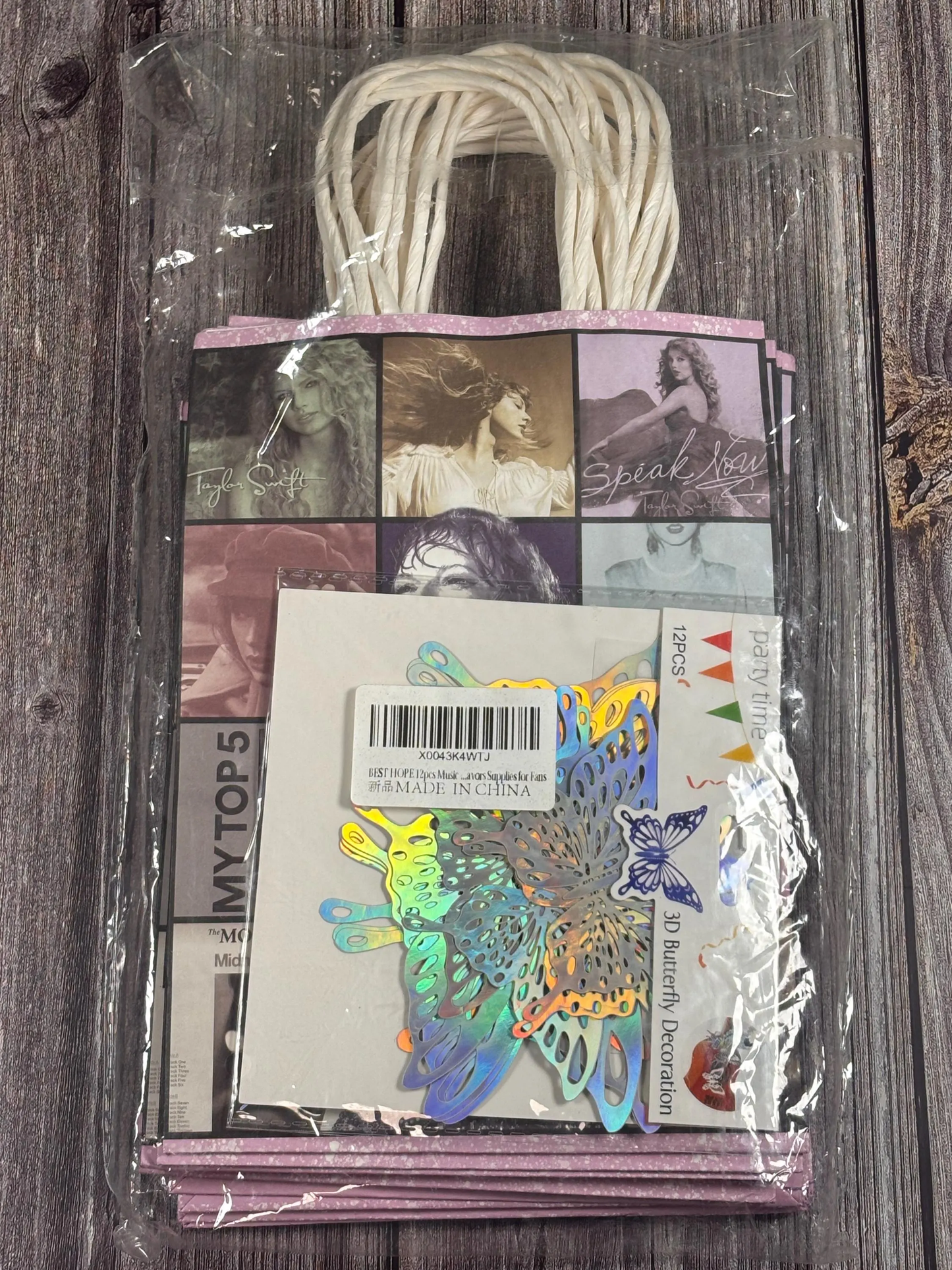 Lot Of 12 Dozen Taylor Swift Party Favors Bags Paper New Butterflies Butterfly