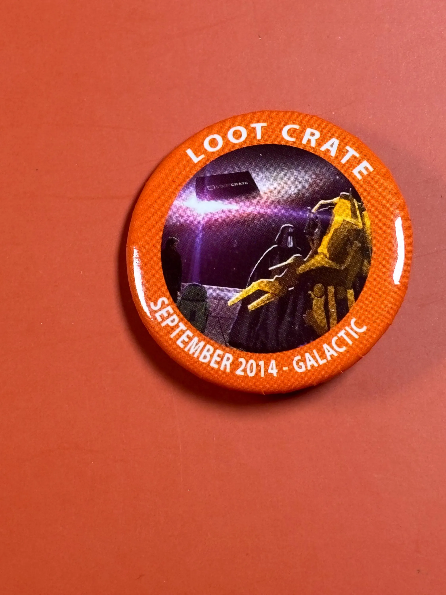 Loot Crate Galactic September 2014 Syfy Star Wars Darth Vader Pinback Button