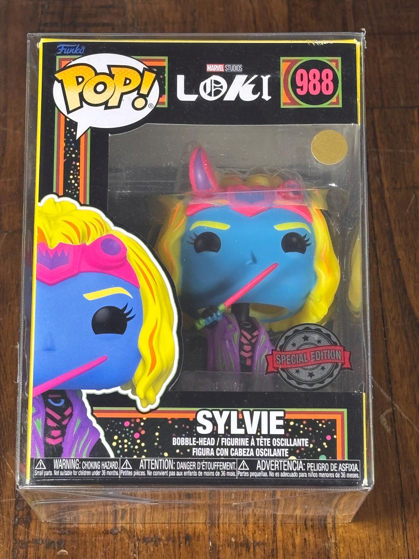 Funko Pop! Marvel Sylvie Black Light Special Edition Exclusive #988 New Vinyl Figure